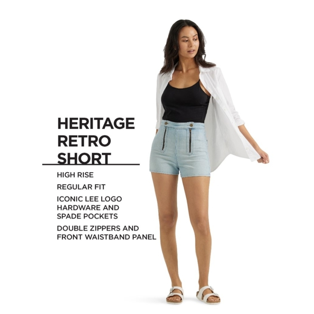 NWT Lee Retro Heritage High-Rise Shorts - Picture 2 of 8
